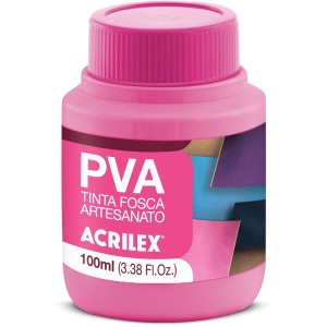Tinta PVA Fosca 100ml - Rosa 537 Acrilex