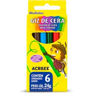 Giz de Cera 6 Cores Vivas Acrilex