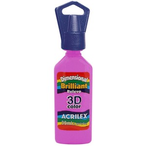Tinta Dimensional Brilliant 3D 35ml - Rosa Fuchsia 872 Acrilex