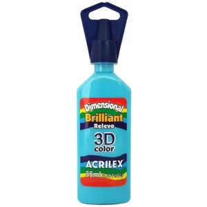 Tinta Dimensional Brilliant 3D 35ml - Turquesa 577 Acrilex