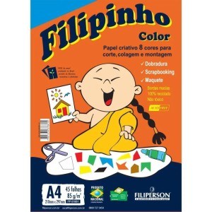 Bloco Criativo A4 Color 85g 45fls Filipinho
