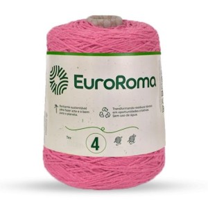 Barbante N.4 500 - Rosa 600g EuroRoma