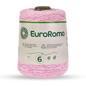 Barbante N.6 510 - Rosa Bebê 600g EuroRoma