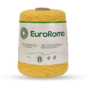 Barbante N.8 450 - Amarelo Ouro 600g EuroRoma