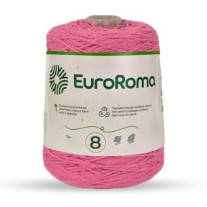 Barbante N.8 500 - Rosa 600g EuroRoma