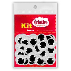 Olhos Móveis 20mm c/40 Kit Super Criativo