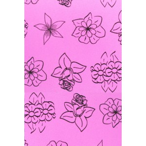 Placa de EVA Estampado 40x60cm - Flores Rosa
