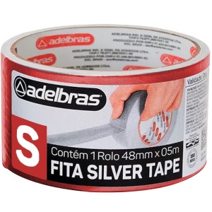 Fita Silver Tape 48mm x 5m Vermelha Adelbras