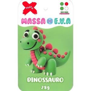 Massinha de EVA 4 Cores 28g - Dinossauro Make+