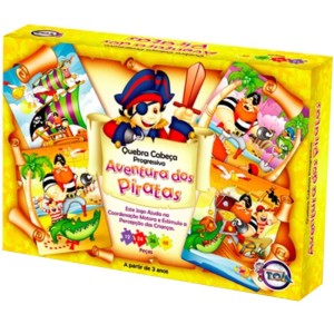 Quebra-Cabeça Progressivo - Aventura dos Piratas Toia Brinquedos