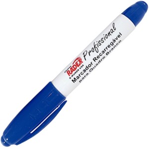 Pincel Marcador para Quadro Branco Recarregável Azul Radex