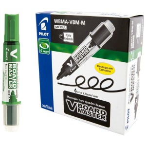 Pincel Marcador para Quadro Branco V-Board Master Verde c/12 Pilot