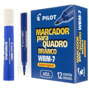 Pincel Marcador para Quadro Branco WBM-7 Azul c/12 Pilot
