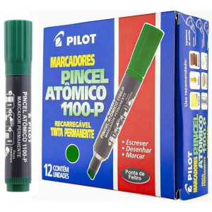 Pincel Atômico 1100-P Verde c/12 Pilot