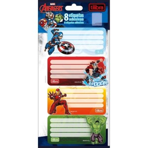 Etiqueta Adesiva Escolar - Avengers c/8 Tilibra