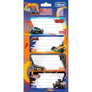 Etiqueta Adesiva Escolar - Hot Wheels c/8 Tilibra