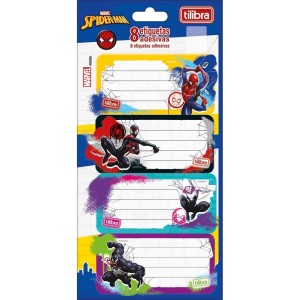 Etiqueta Adesiva Escolar - Spider-Man c/8 Tilibra
