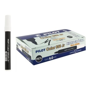 Caneta Hidrográfica Color 850 Jr - Preta c/12 Pilot