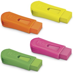 Apontador com Borracha FC Mix Neon Faber Castell