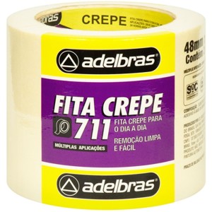 Fita Crepe Palha 48mm x 40m c/2 Adelbras