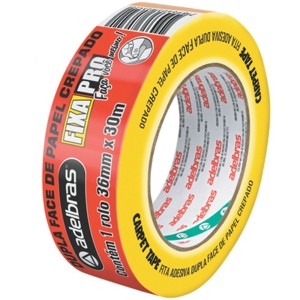 Fita Dupla Face para Carpete Carpet Tape 36mm x 30m Adelbras