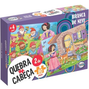 Quebra-Cabeça - Branca de Neve 80 Peças 12152 Toia Brinquedos