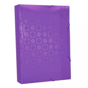 Pasta com Elástico 40mm Decorada Lilás 304LI DAC