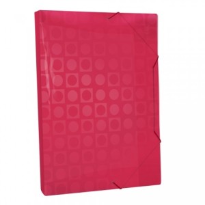 Pasta com Elástico 20mm Decorada Vermelha 302VM DAC