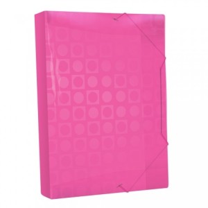 Pasta com Elástico 40mm Decorada Rosa 304RS DAC